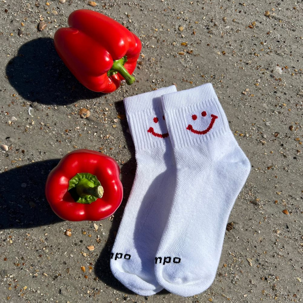Red Smiley Socks