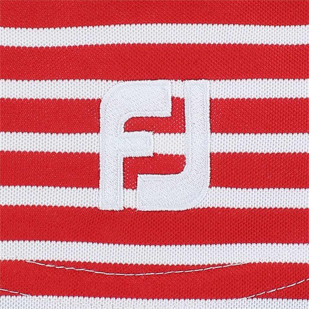 Juniors' Striped Pique Self Collar Polo