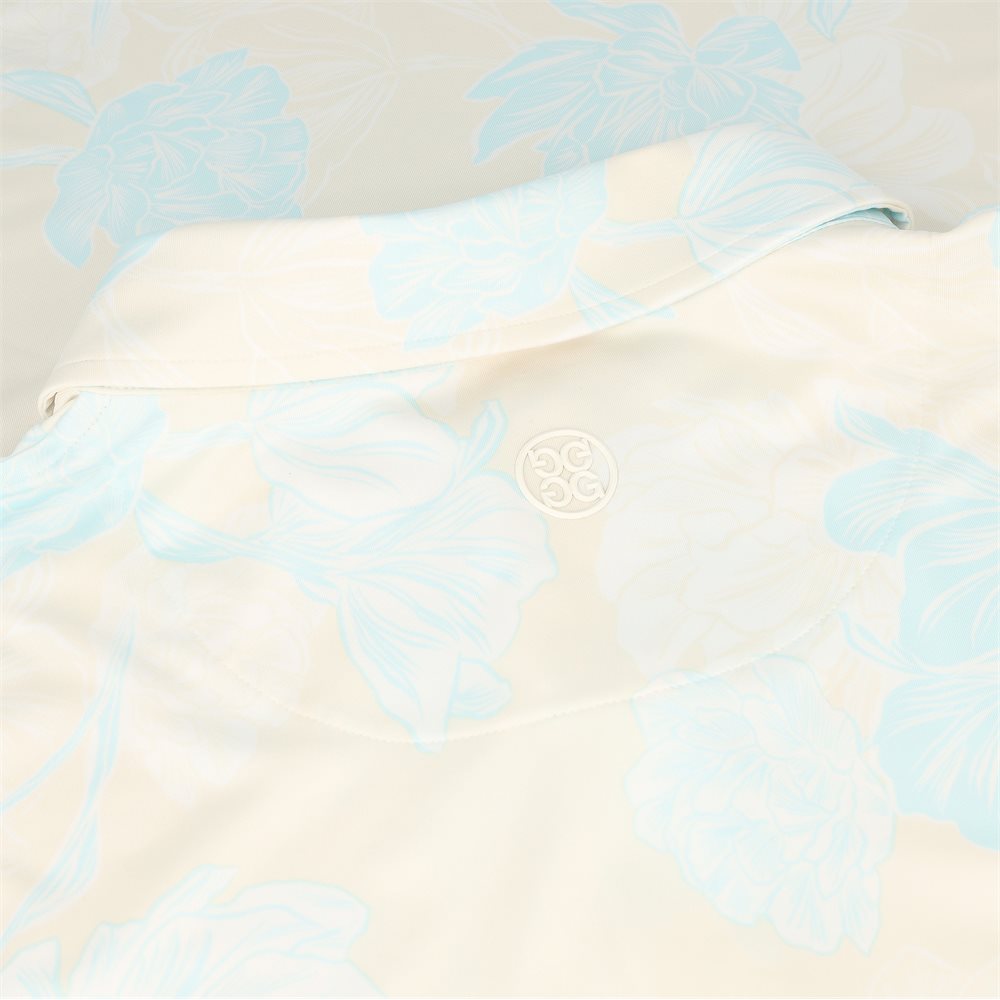 Stamped Floral Tech Jersey Polo