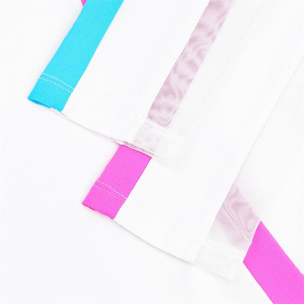 Women's Long Sleeve 1/4 Zip Mock Neck Top - Color Block Print