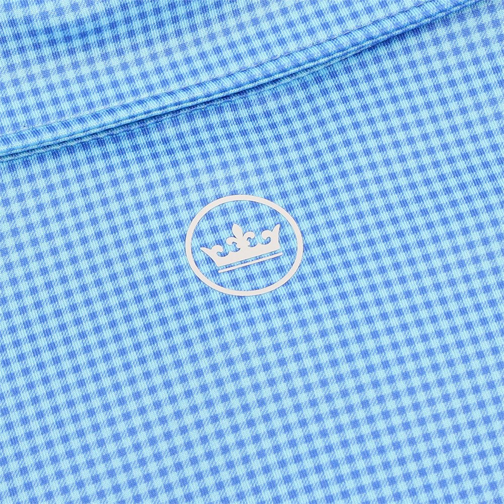 Juniors' Gingham Performance Jersey Polo