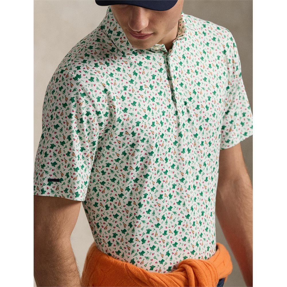 Lightweight Airflow Knit Print Polo