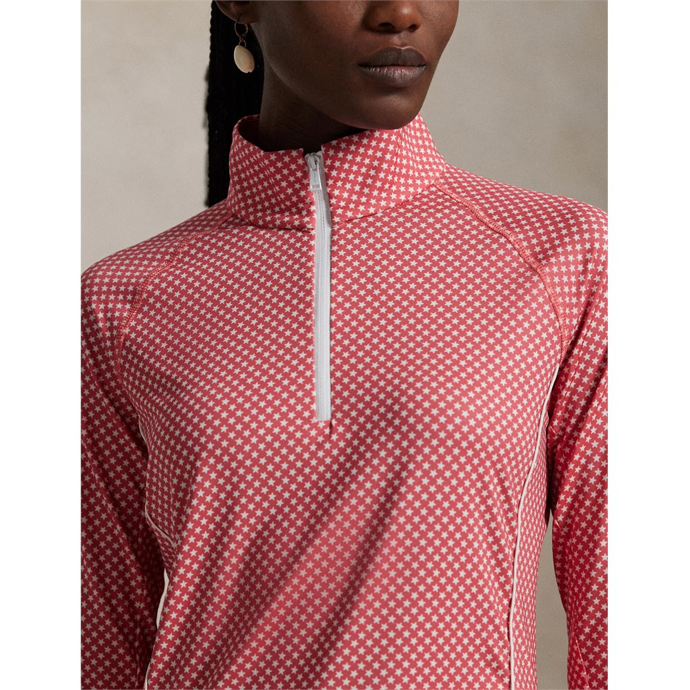 Women's Plaid Stretch Jersey 1/4 Zip Pullover