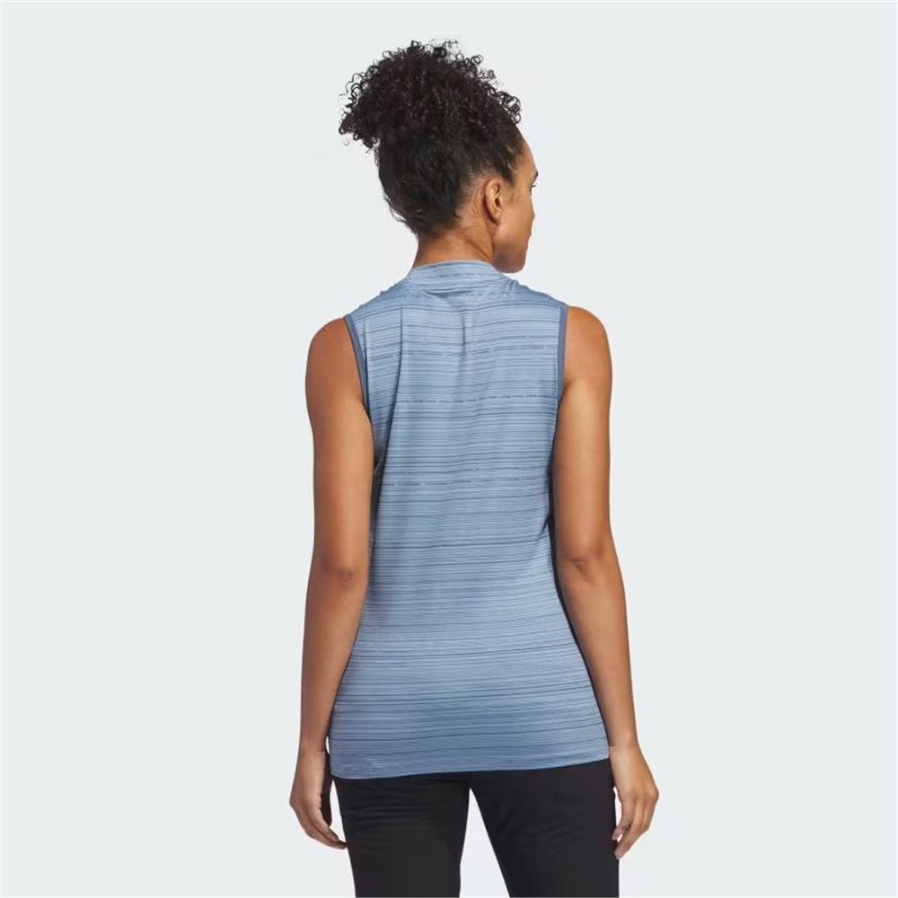 Women's Ultimate365 Stripe 1/4 Zip Sleeveless Polo