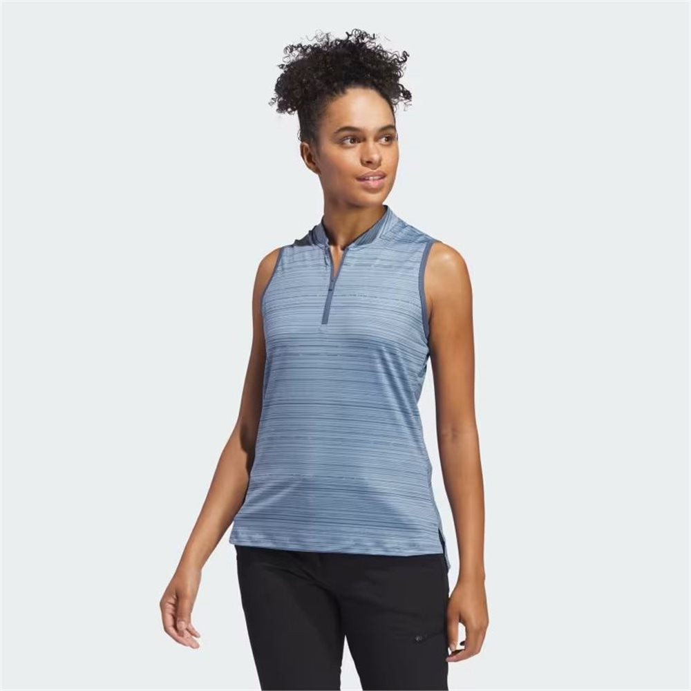 Women's Ultimate365 Stripe 1/4 Zip Sleeveless Polo