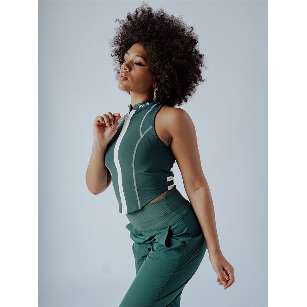 Women's Louise Full Zip Sleeveless Top