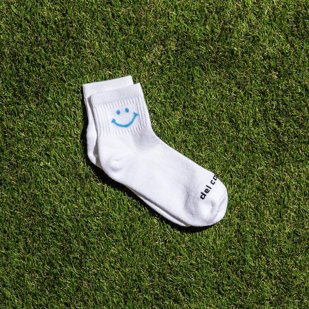 Blue Smiley Socks