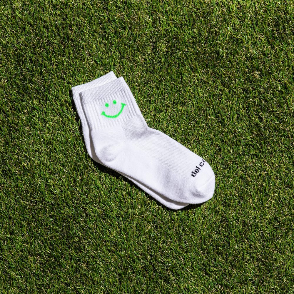 Green Smiley Socks