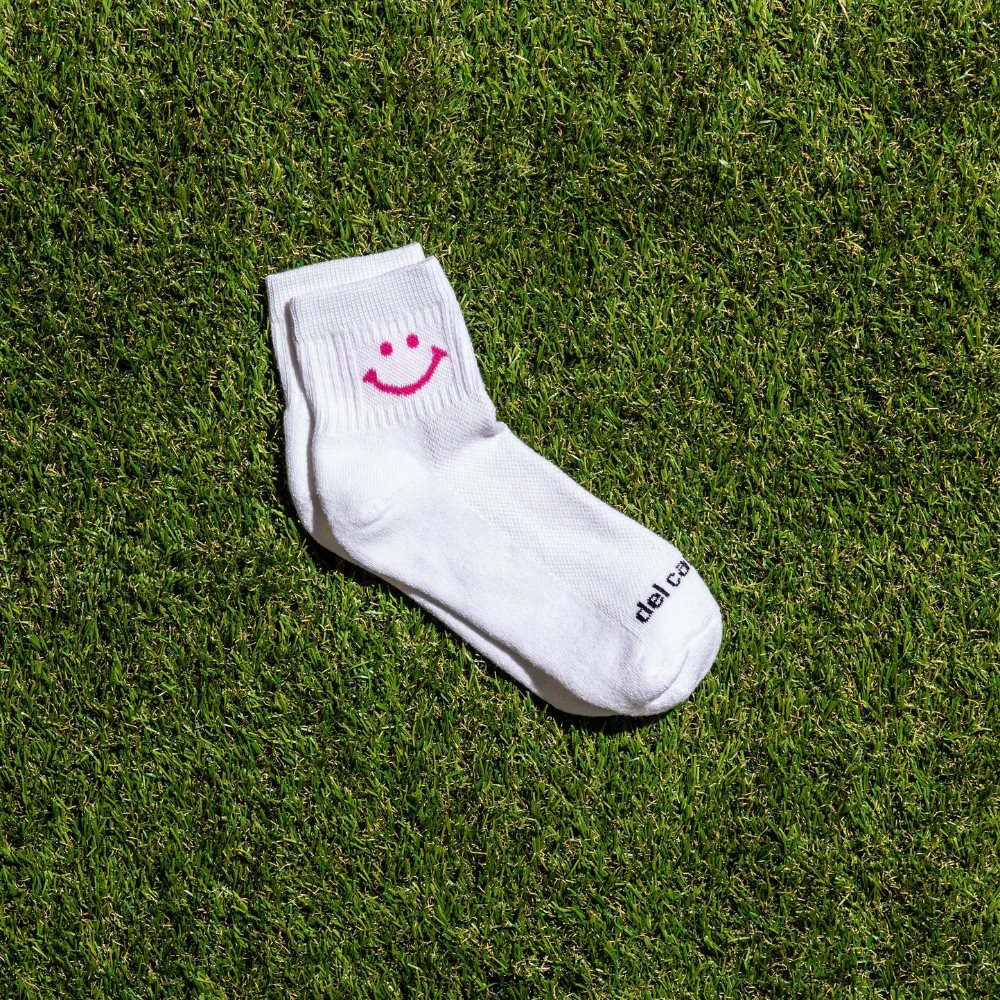Pink Smiley Socks