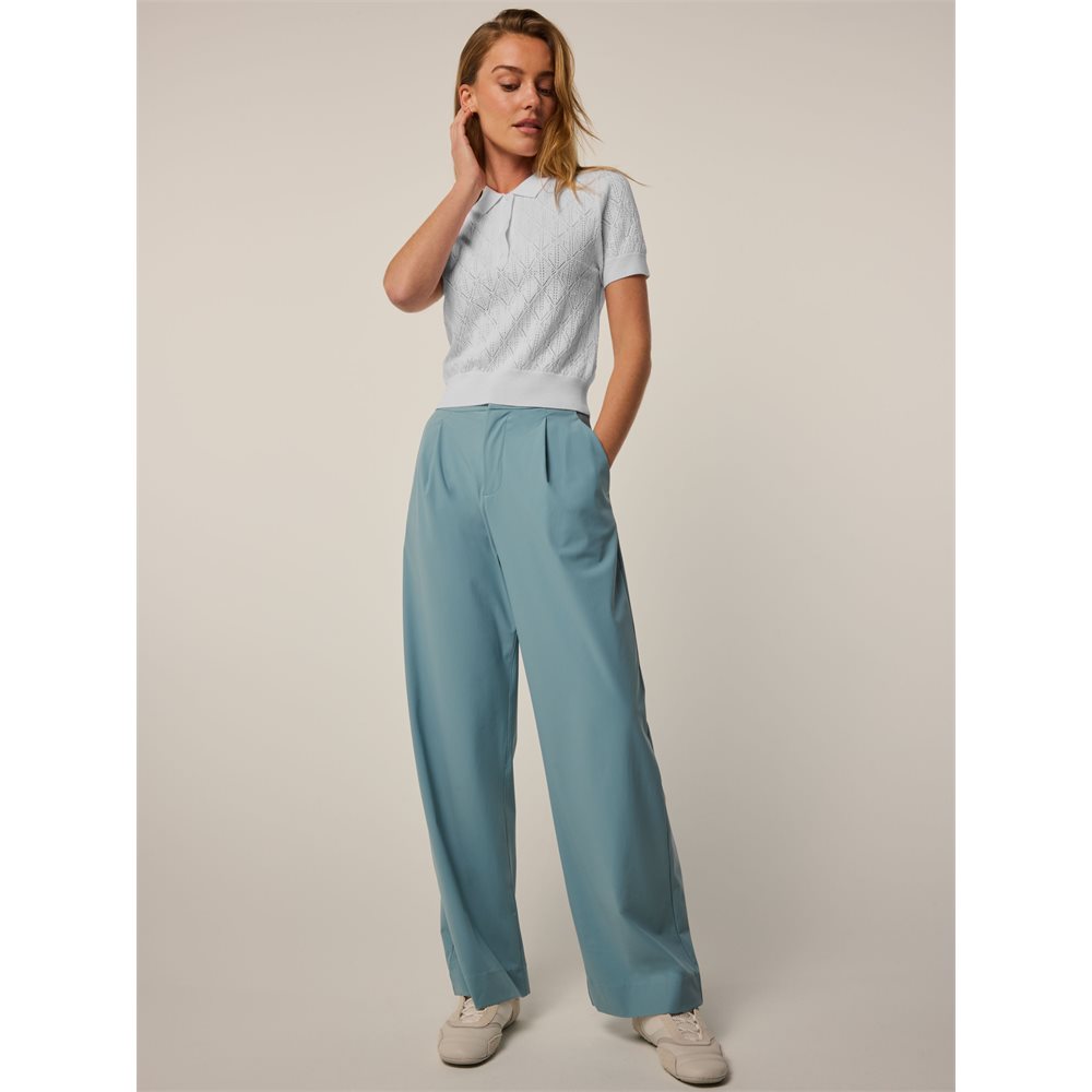 Women's Pointelle Bardot Sweater Polo