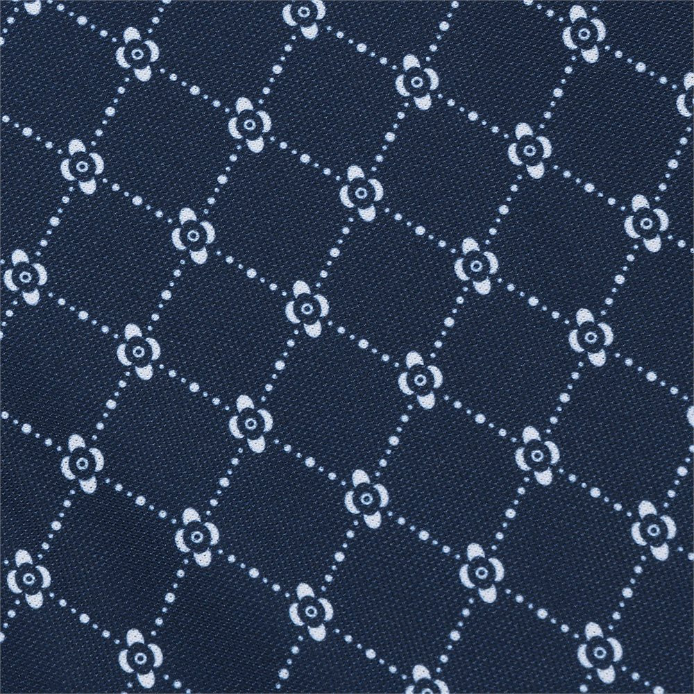 Women's Lattice Blossom Banded Sport Mesh Sleeveless Polo