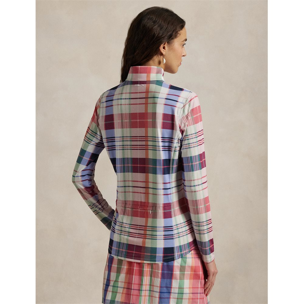 Women's Plaid Stretch Jersey 1/4 Zip Pullover
