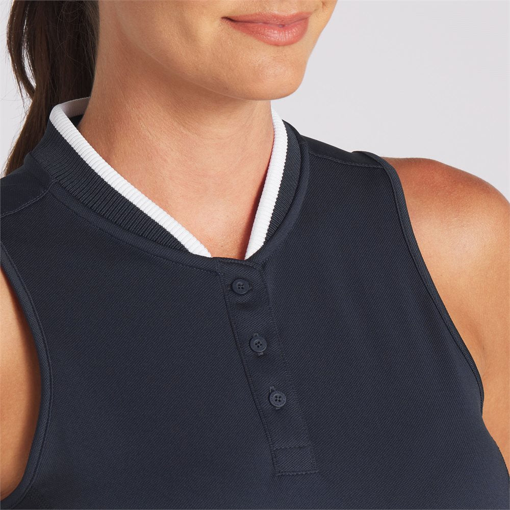 Women's Range Pique Sleeveless Golf Polo