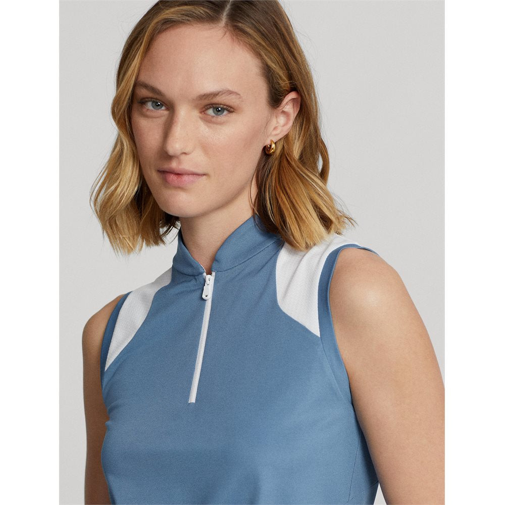 Women's Sleeveless Air Tech Pique Mesh Mix With Contrast Polo