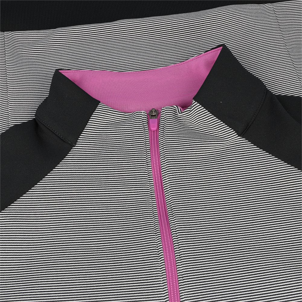 Women's 1/4 Zip Midlayer Colorblock Stripe Midlayer - Fairway Styles