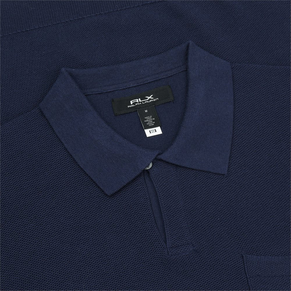 Mesh-Knit Performance Sweater Polo