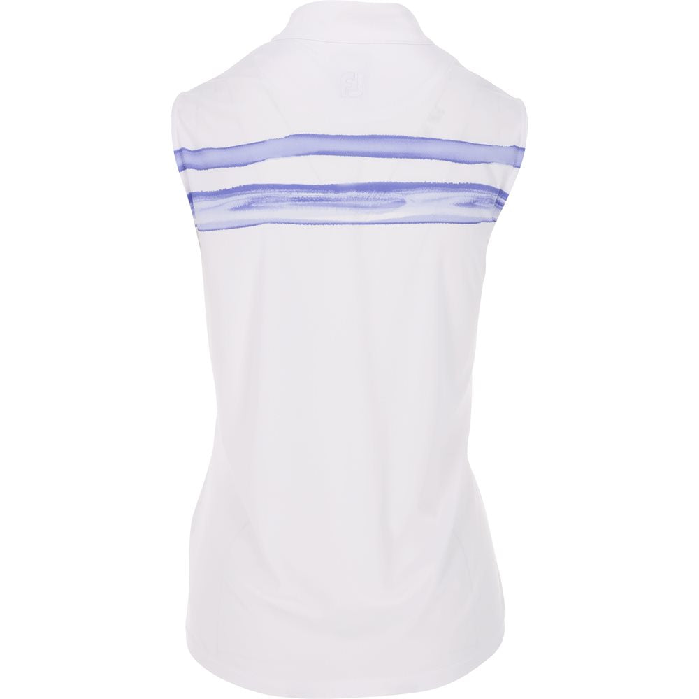 Women's Sleeveless Watercolor Block Polo