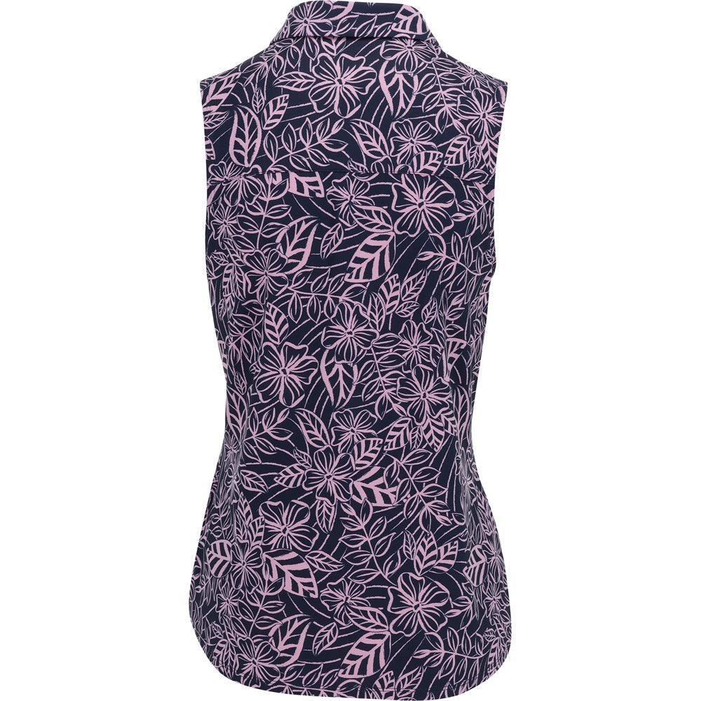 Women's CLOUDSPUN Leafy Sleeveless 1/4 Zip Polo