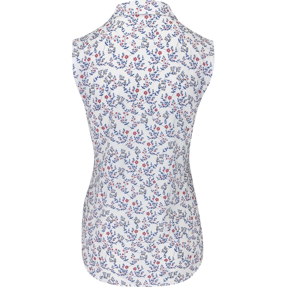 Youth Girls MATTR Micro Floral Sleeveless Polo