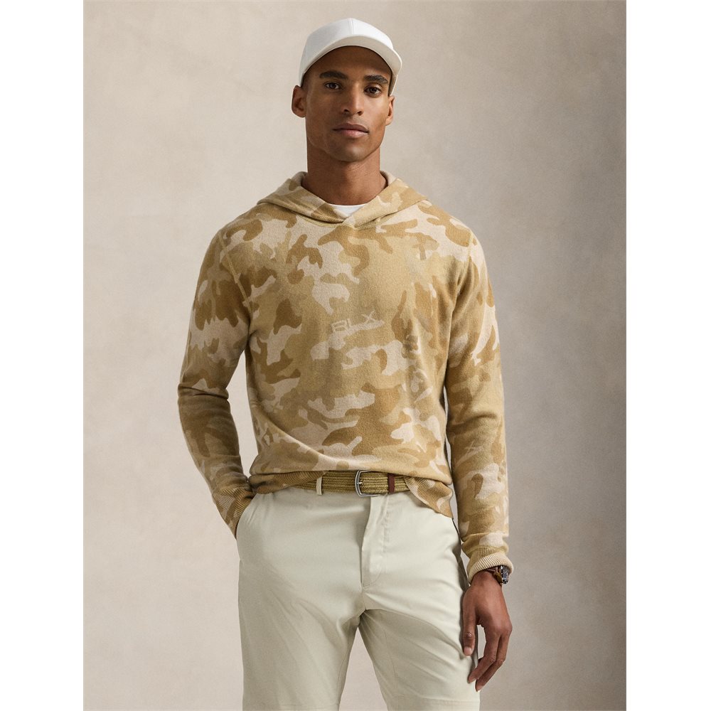 Camo Cashmere Hooded Sweater