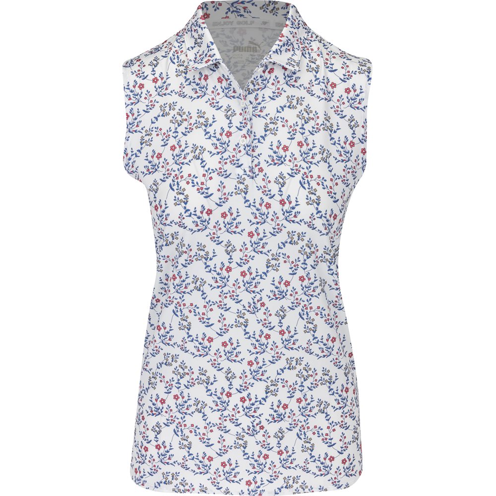 Youth Girls MATTR Micro Floral Sleeveless Polo