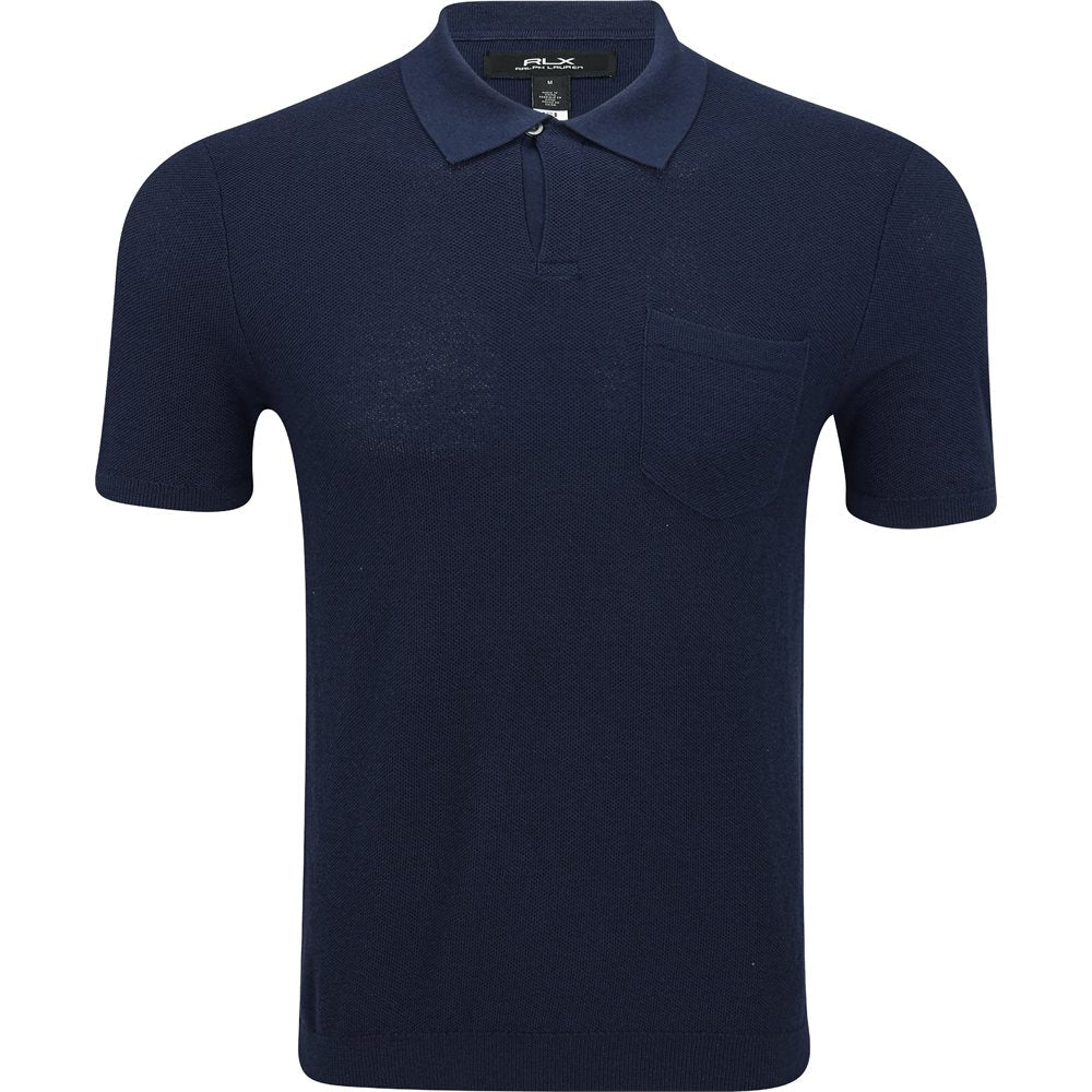 Mesh-Knit Performance Sweater Polo