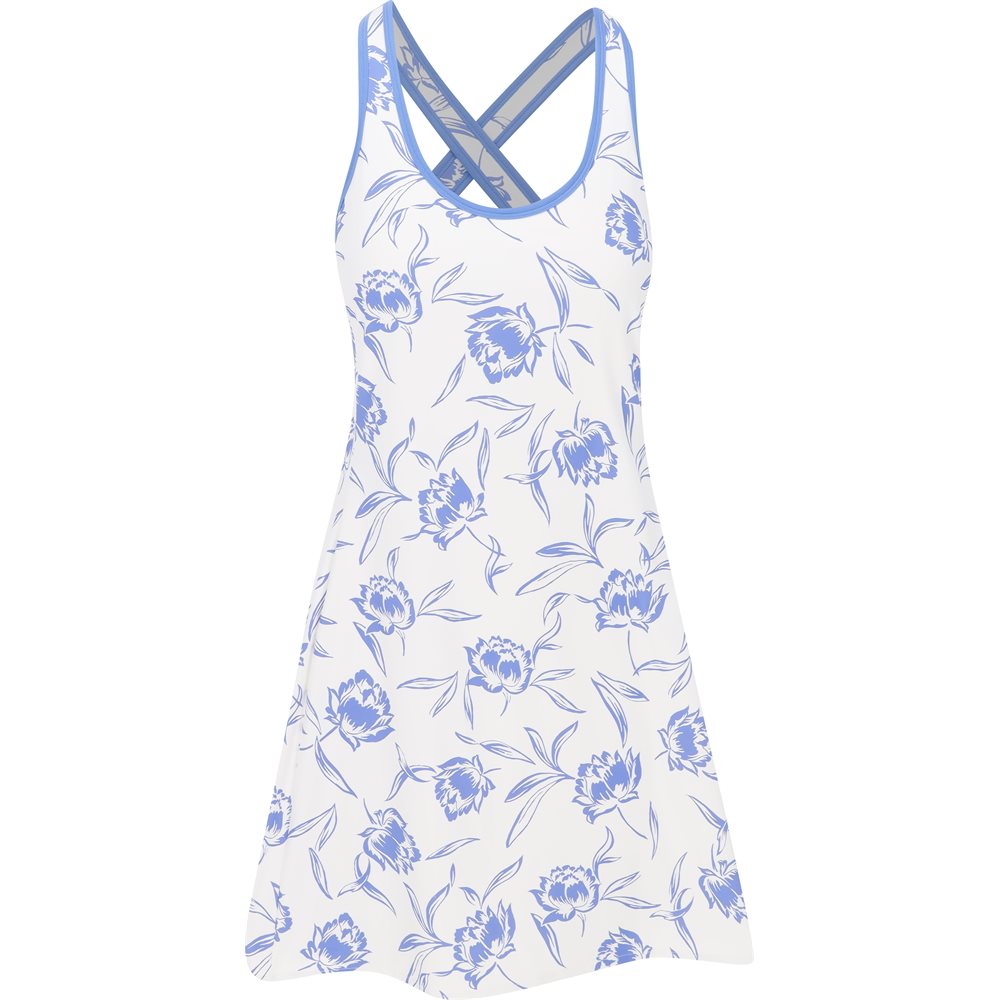 Women's Sleeveless Drywick Interlock Tennis Print Dress