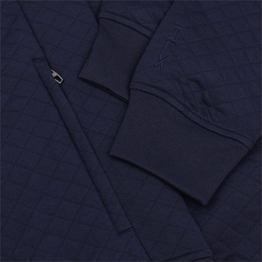 Quilted Double-Knit Pullover