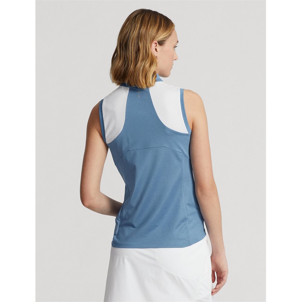 Women's Sleeveless Air Tech Pique Mesh Mix With Contrast Polo