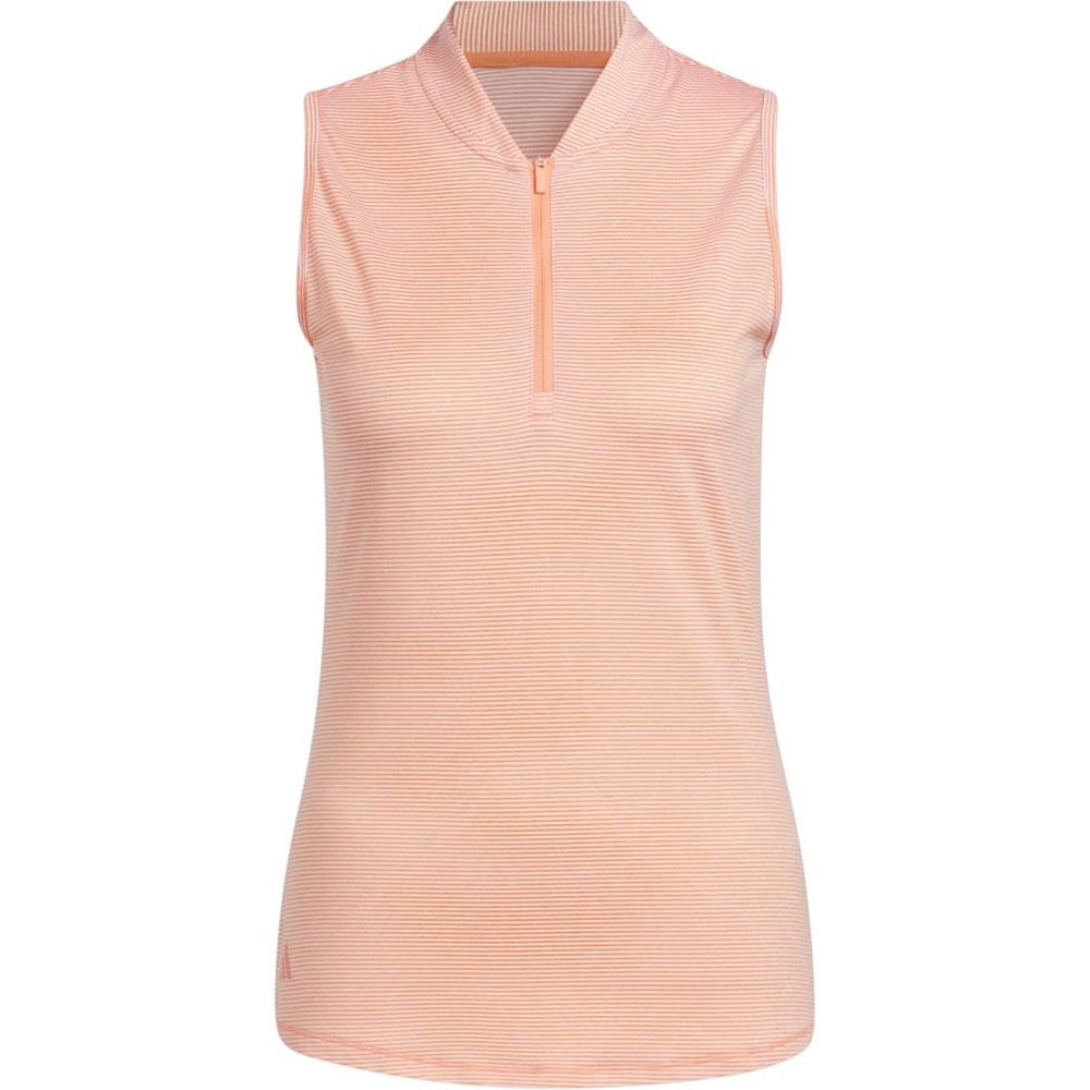 Women's Two-Color Ottoman Sleeveless 1/2 Zip Golf Polo