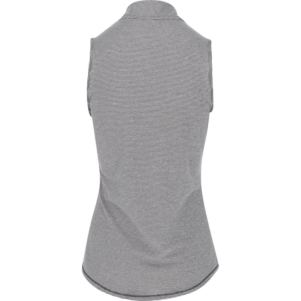 Women's Two-Color Ottoman Sleeveless 1/2 Zip Golf Polo