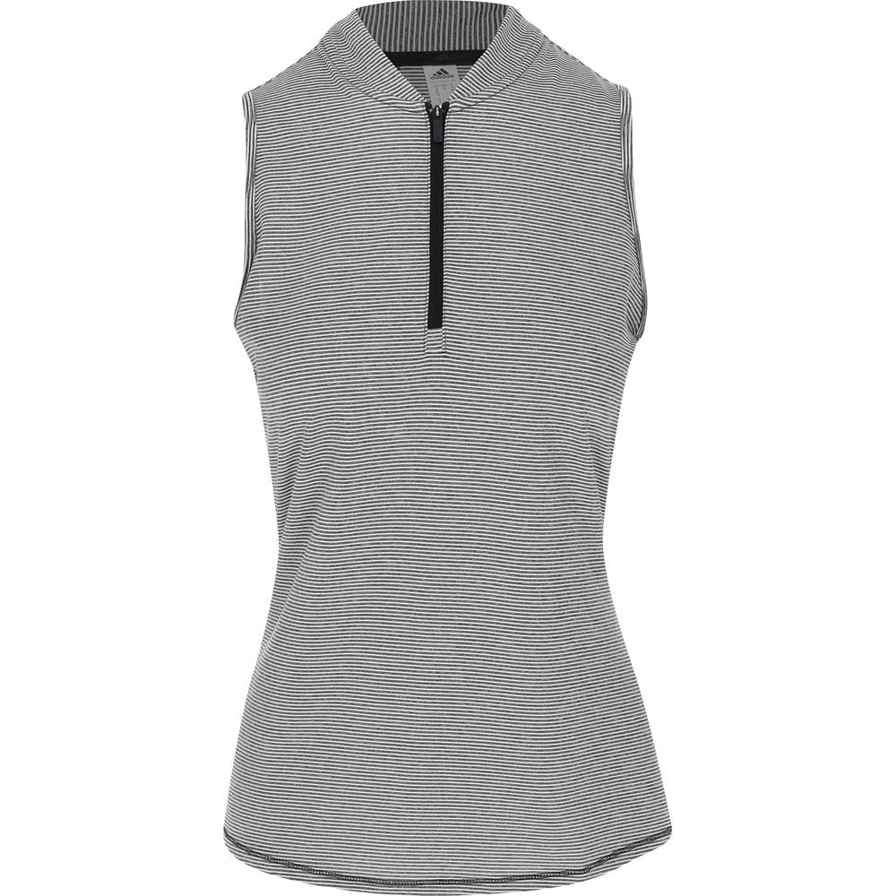 Women's Two-Color Ottoman Sleeveless 1/2 Zip Golf Polo