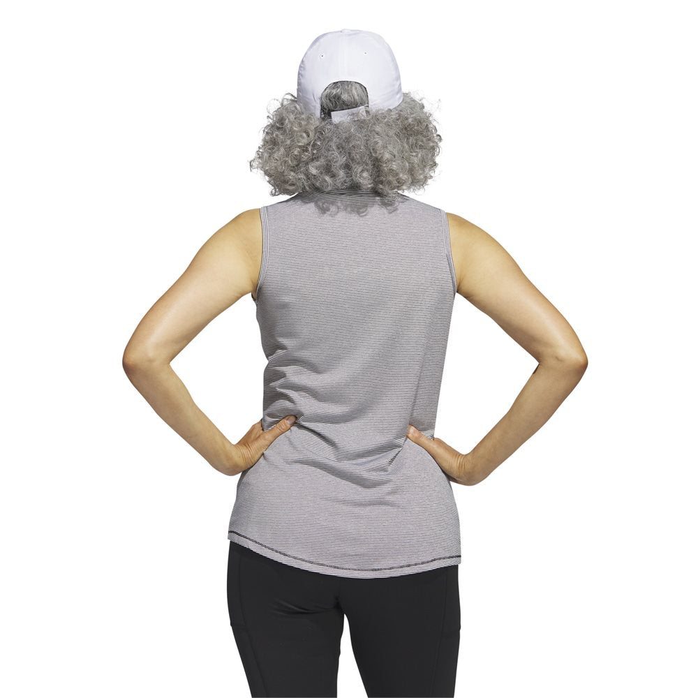 Women's Two-Color Ottoman Sleeveless 1/2 Zip Golf Polo
