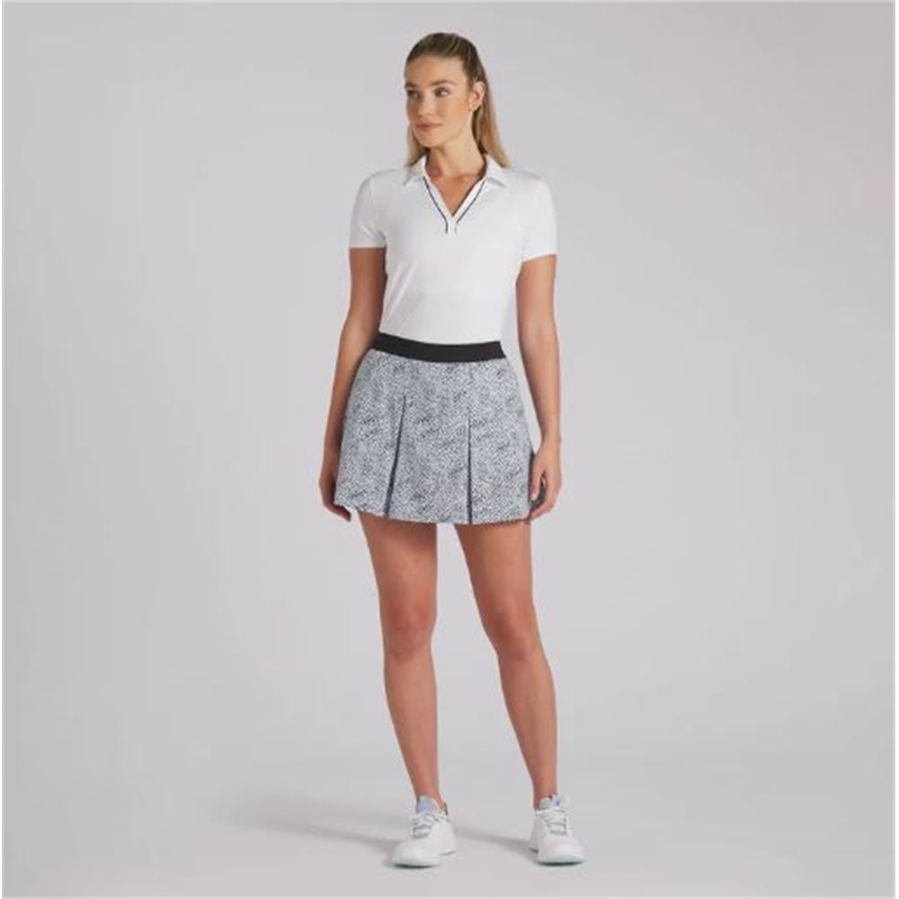 Women's Pleated Microdot Skirt