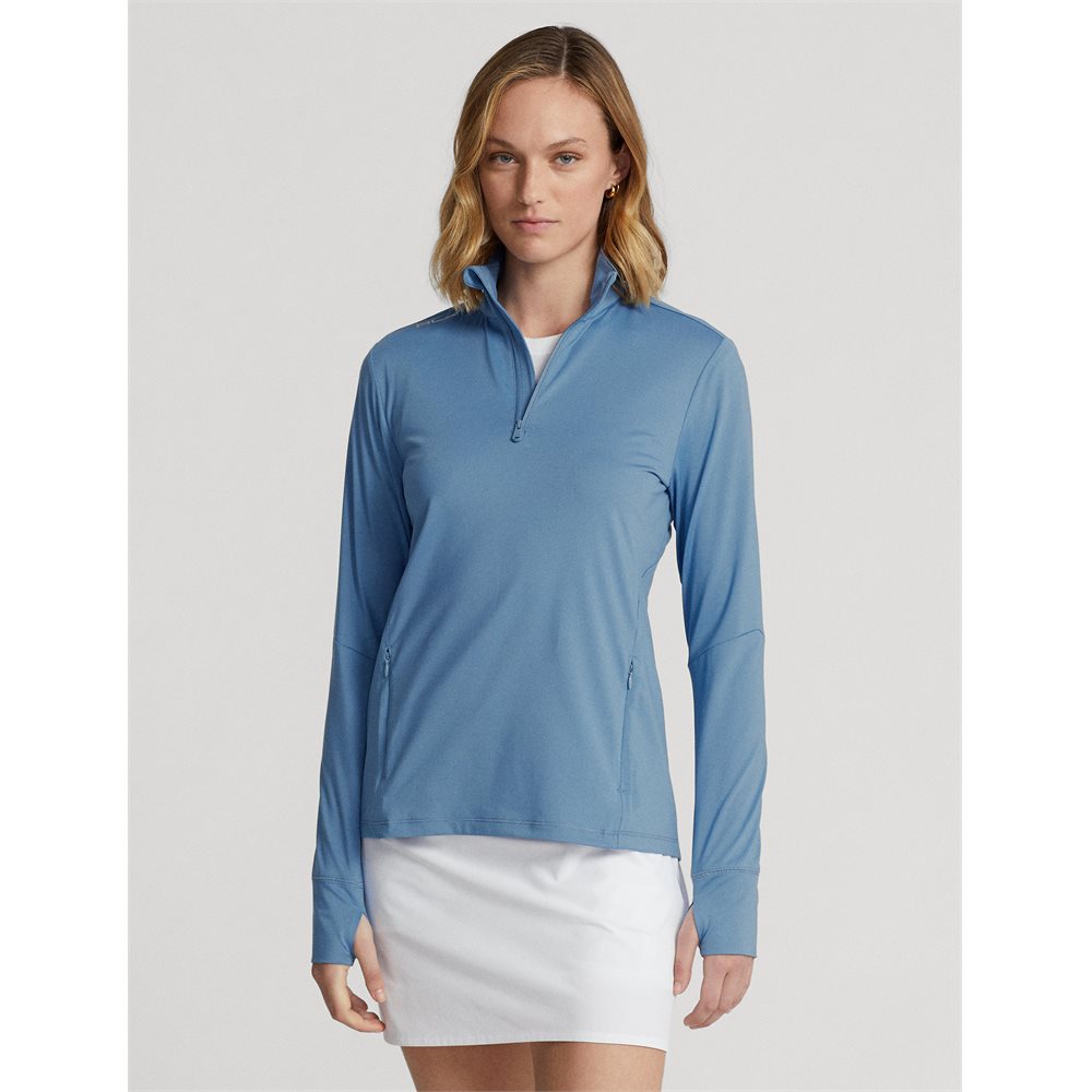 Women's Stretch Jersey Knit UV Base Layer 1/4 Zip Midlayer