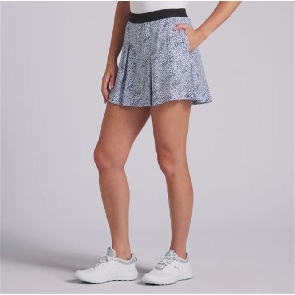 Women's Pleated Microdot Skirt
