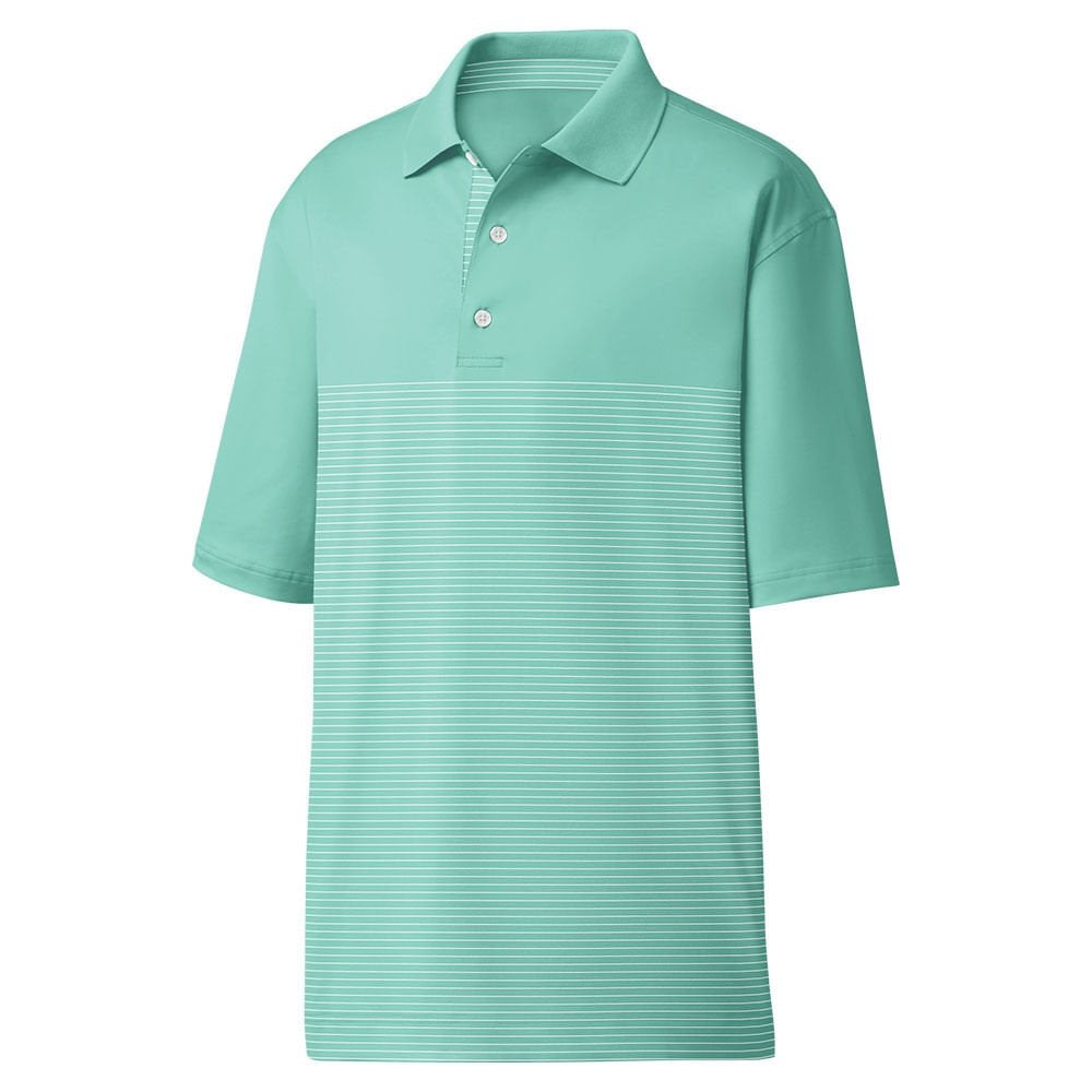 Lisle Engineered Pin Stripe Self Collar Polo - Previous Season