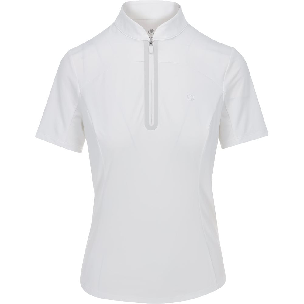 Women's Nylon Interlock Short Sleeve 1/4 Zip Mid Layer