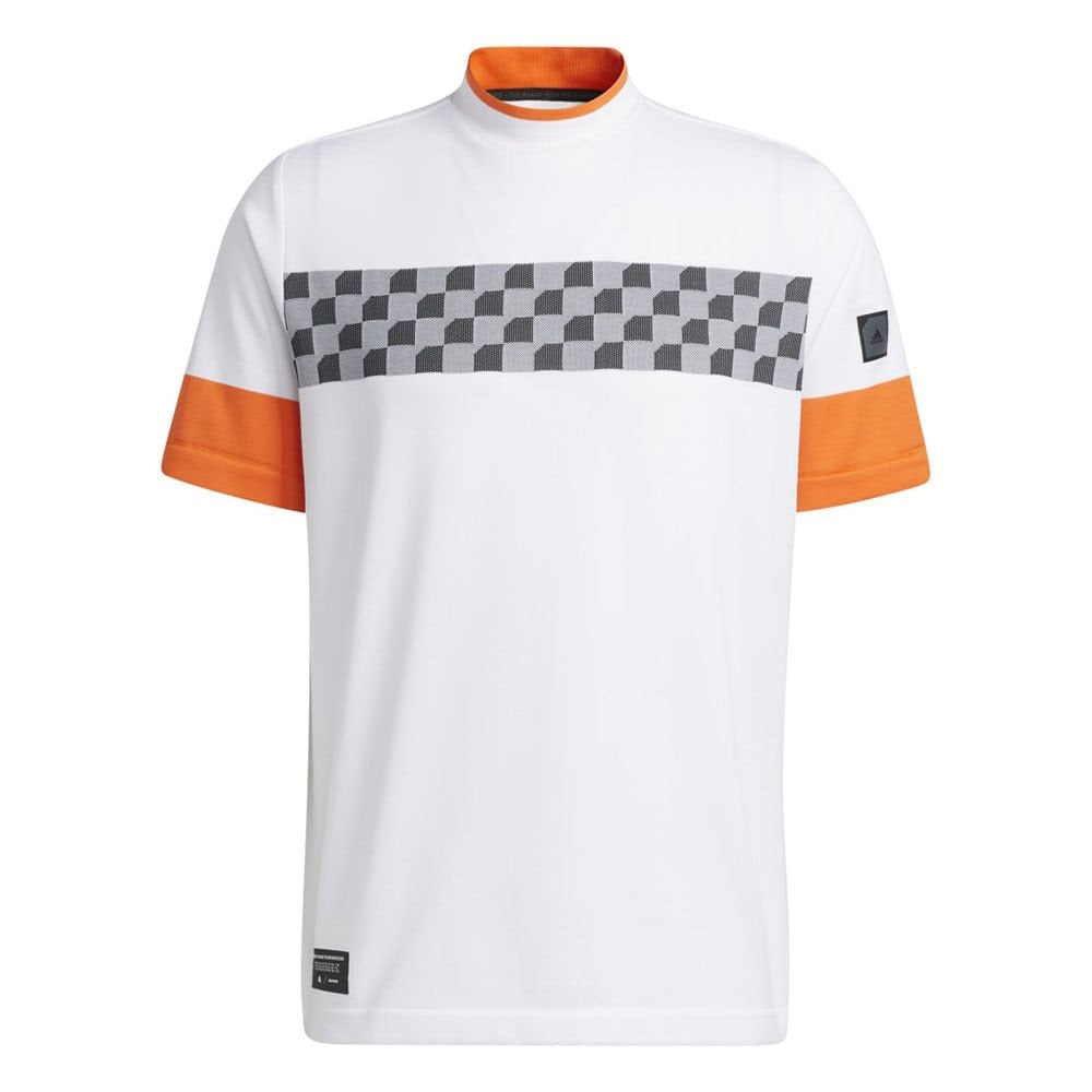 Adicross Checkered Mock Neck Polo