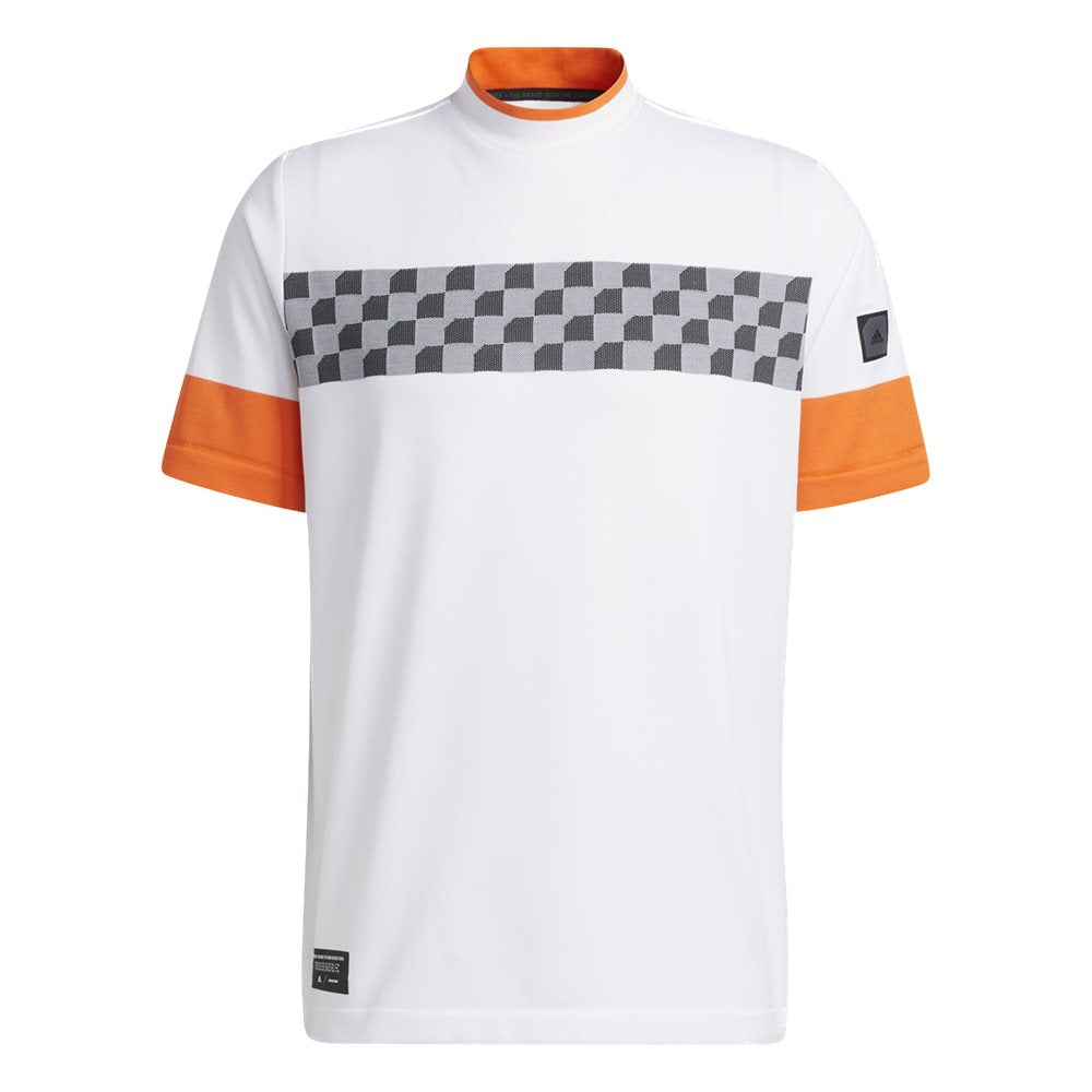Adicross Checkered Mock Neck Polo
