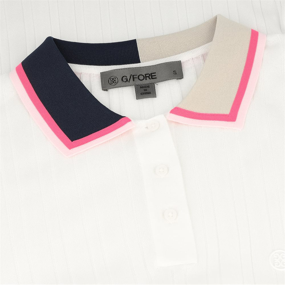 Women's Cotton Blend Ribbed Short Sleeve Sweater