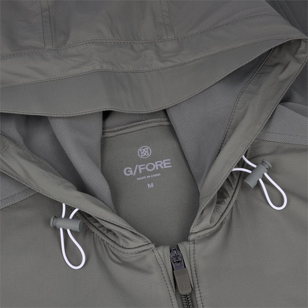 Wind Control Double Knit Pique Hooded Jacket