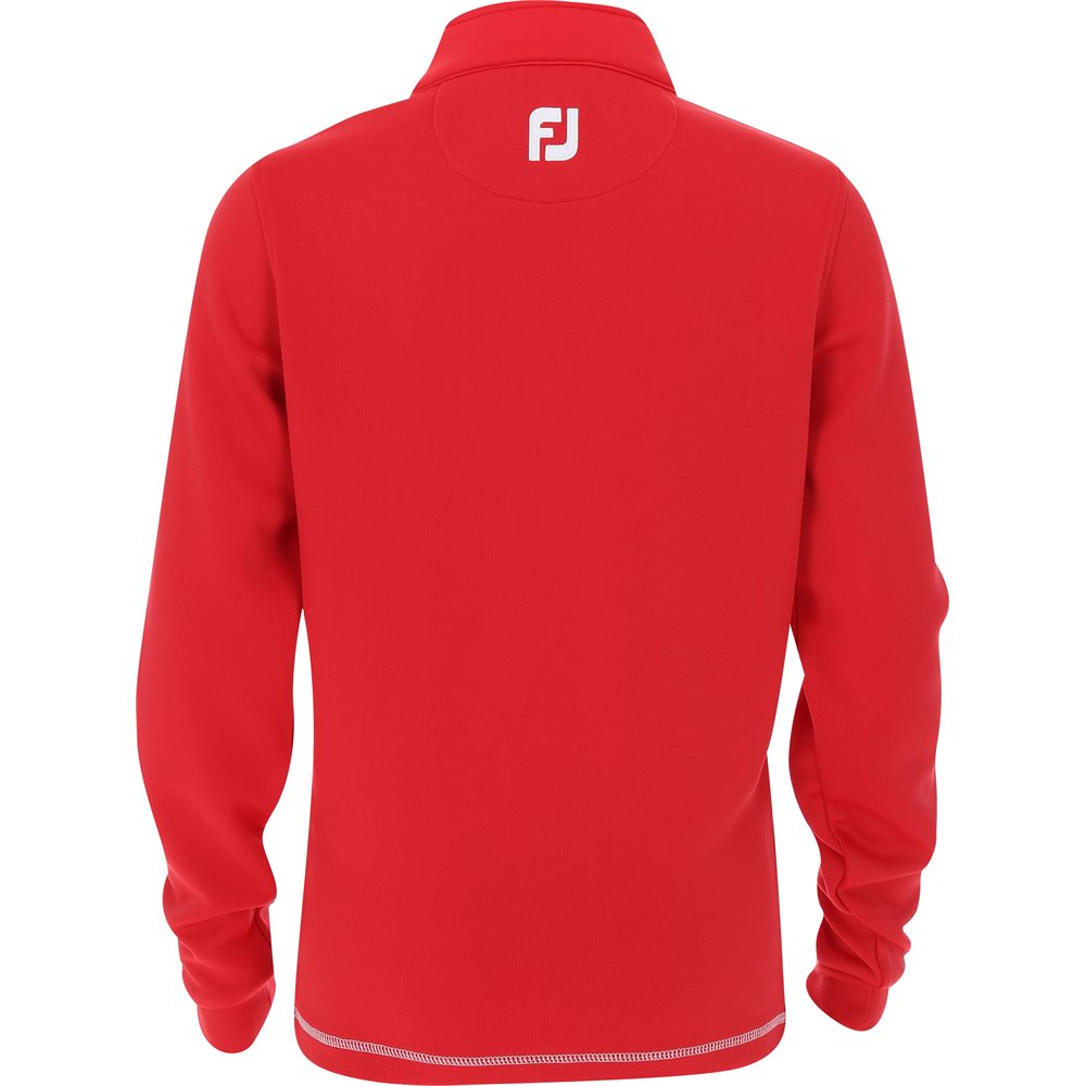 Juniors' 1/2 Zip Contrast Stitch Mid Layer