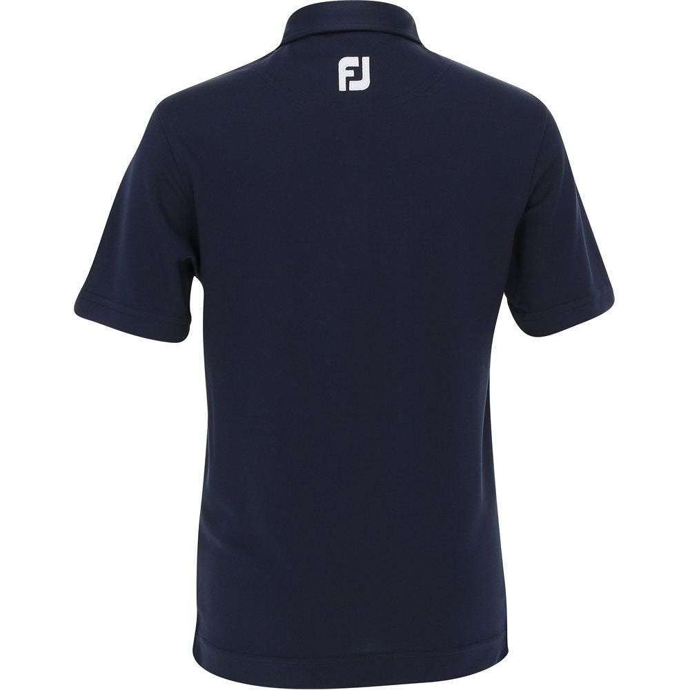 Juniors' Solid Pique Self Collar Polo