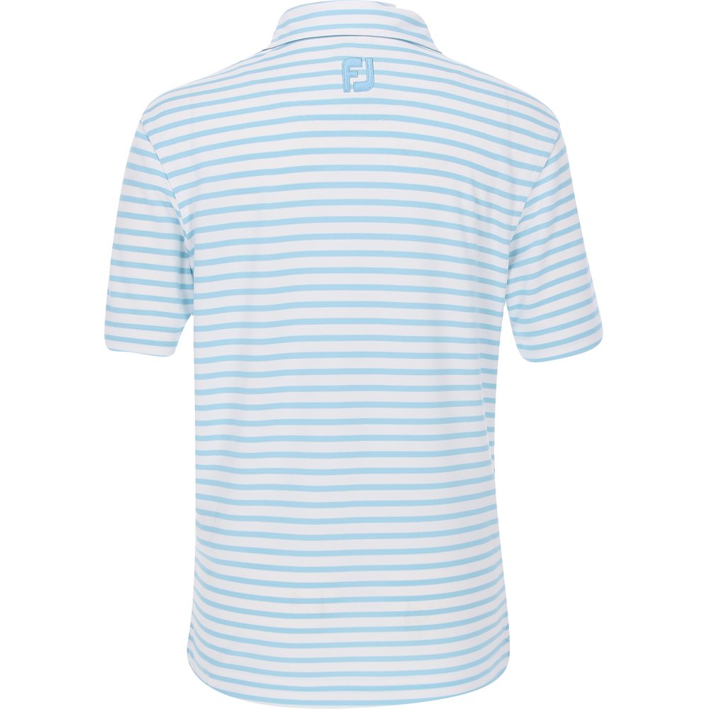 Juniors' Striped Pique Self Collar Polo