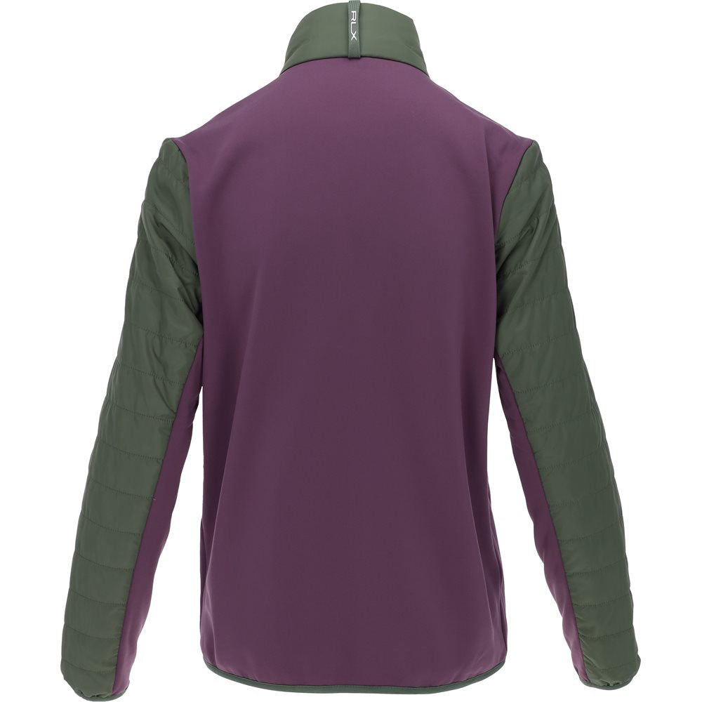 Women's Quilted Woven Icon Fleece 1/4 Zip Hybrid ColorBlock Jacket Midlayer