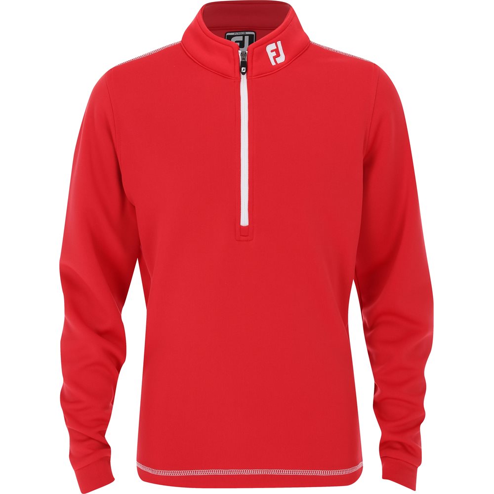 Juniors' 1/2 Zip Contrast Stitch Mid Layer