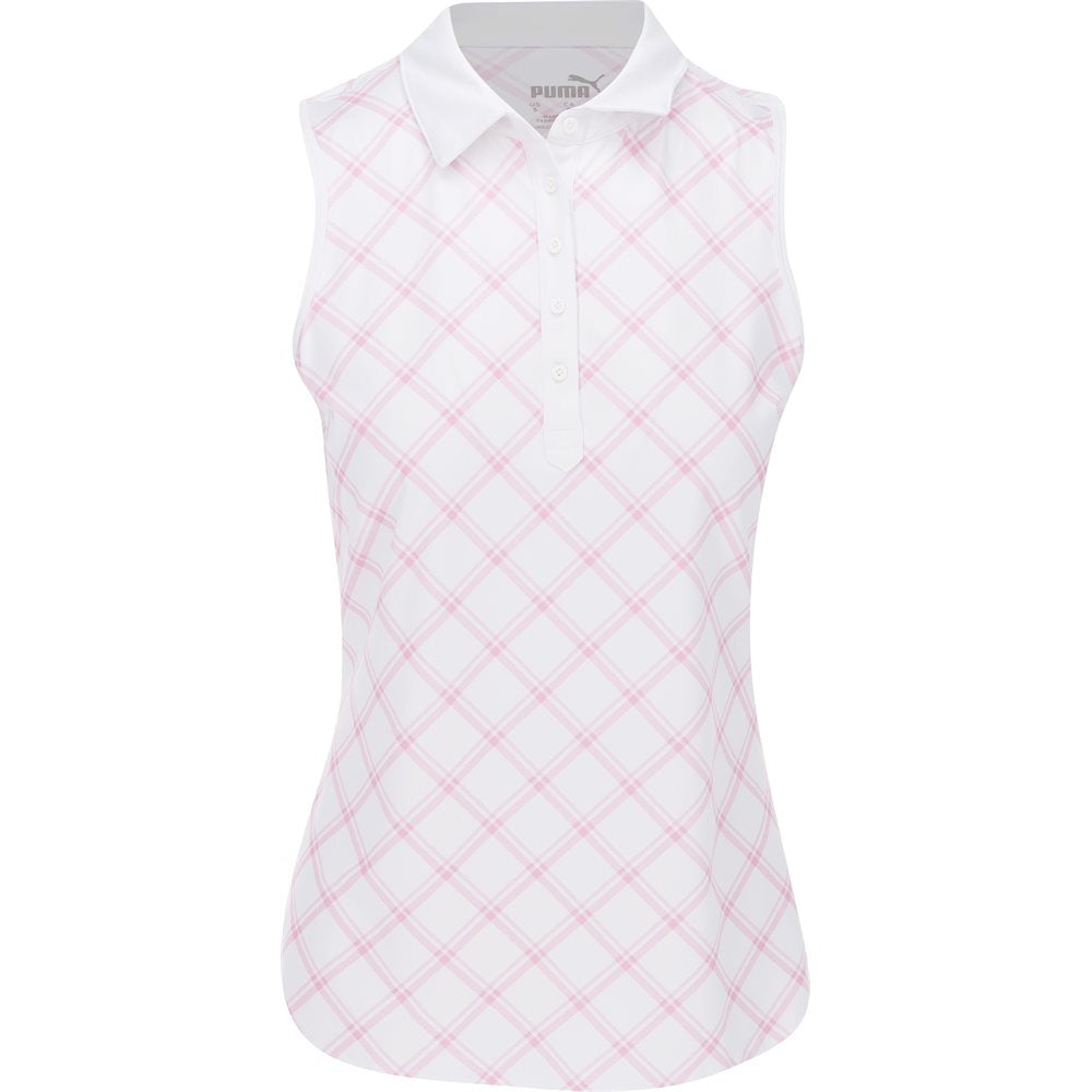 Women's CLOUDSPUN Plaid Sleeveless Polo