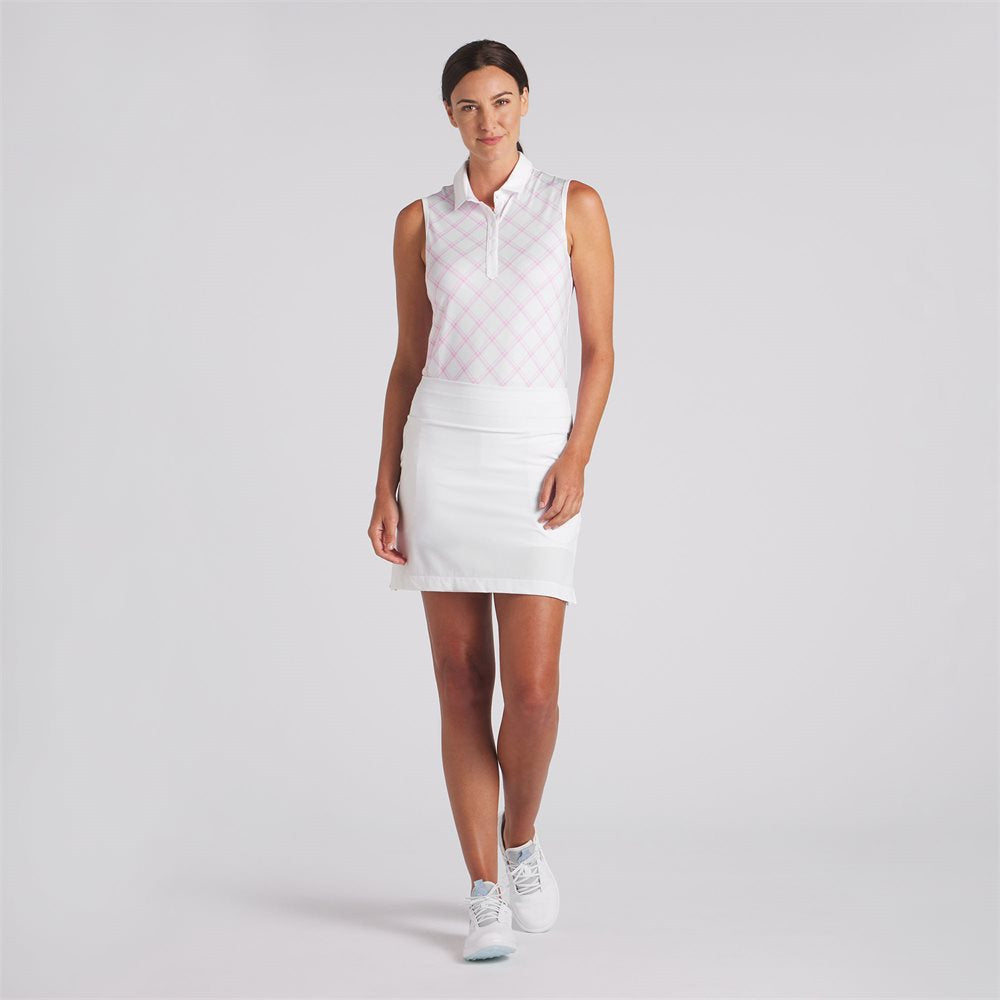 Women's CLOUDSPUN Plaid Sleeveless Polo