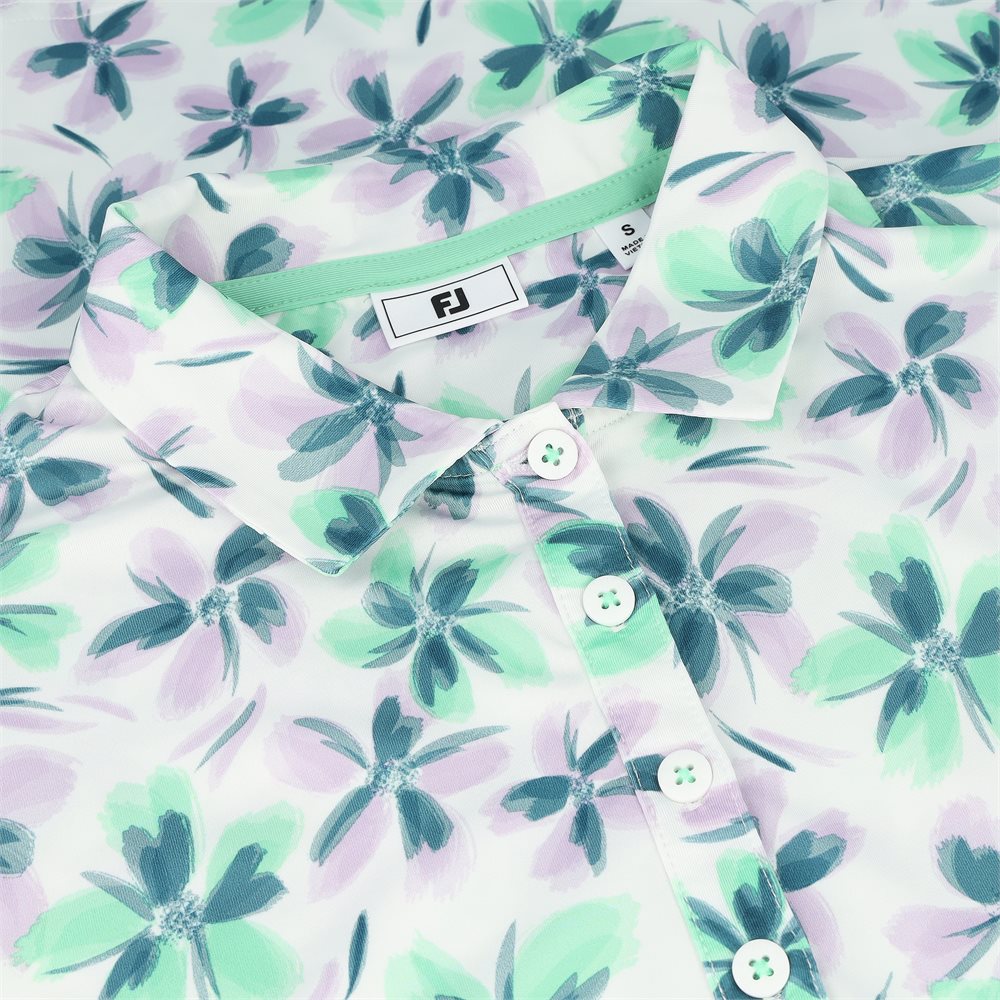 Women's Cap Sleeve Floral Polo - Previous Season